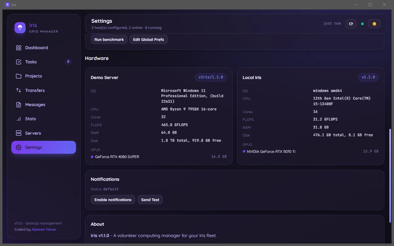 Iris hardware detection